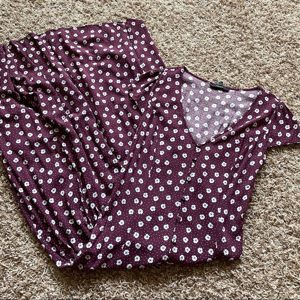 Forever 21 button floral dress